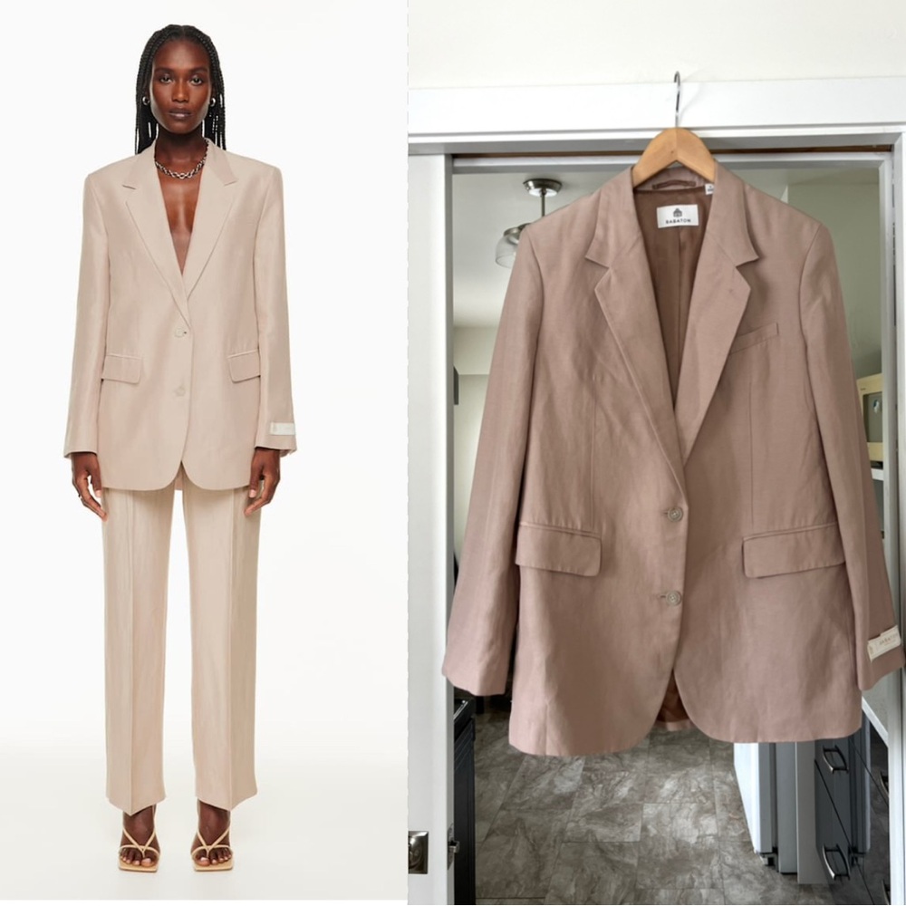 Babaton Taupe Oversized Blazer